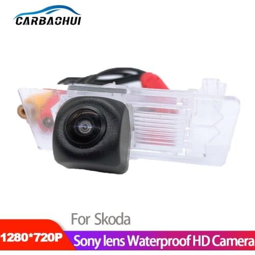 Car Rear View Reverse Backup Camera For Skoda Octavia Rapid Hatchback 2014 2015 2016 2017 Night vision full hd