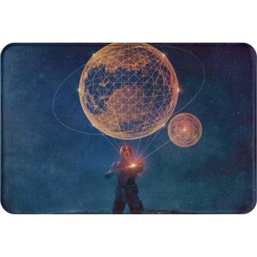 Mass Effect Game Kitchen Non-Slip Carpet Moon Living Room Mat Welcome Doormat Home Decor Rug