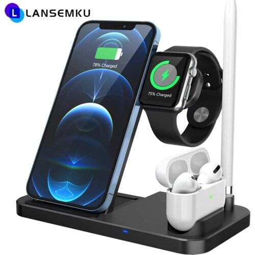 Induction Phone Holder Wireless Chargers Fast Charging Station For Iphone 12 11 Mini Pro Max Apple Watch 3 In 1 Wireless Charger