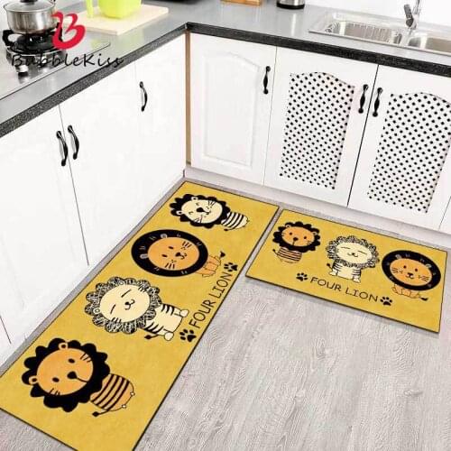 Bubble Kiss Kitchen Mat Yellow Cartoons Carpet Long Strip Doormat Home Decor Floor Mat Living Room Carpets Bedroom Non-Slip Rug