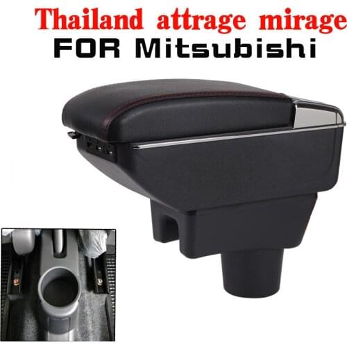 Leather Car Armrest For Mitsubishi Thailand Attrage mirage Arm Rest Rotatable saga