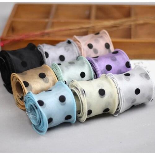 50yards 5.5cm 9colors Polka dot wavy Yarn Lace Trim for party/wedding/Christmas DIY