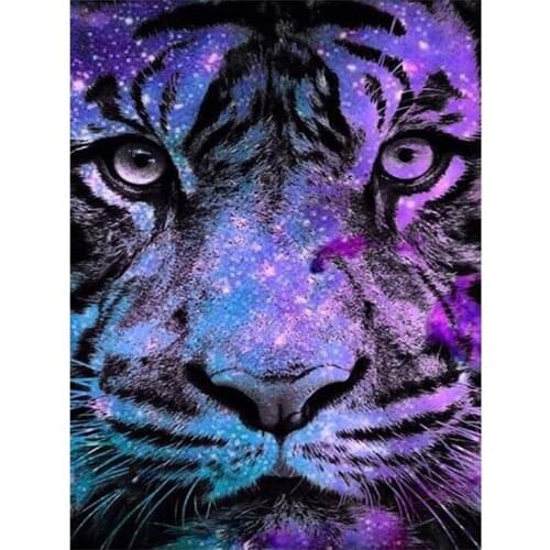 DIY adult 5D diamond painting kit diamond art kit, cross stitch tiger picture with diamond embroidery painting