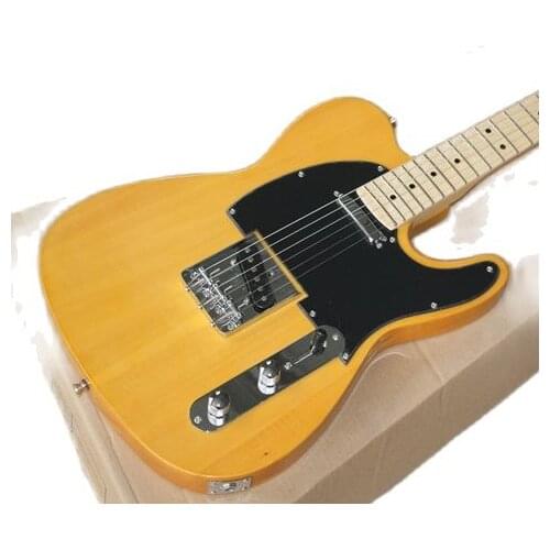 Inherit the classic wood color electric guitar chrome accessories can be customized as required