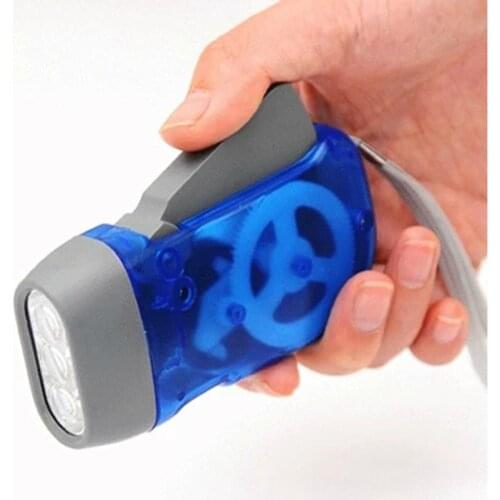 Upgrade 3led Hand Press Energy-saving flashlight Camping light Torches No battery Dynamo Crank night light outdoor lighting
