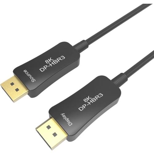 Optical Fiber DP1.4 DP to DP 8K 60Hz 4K 144Hz DisplayPort Cable Slim and Flexible Cable 32.4Gbps High Speed 3D Cabl