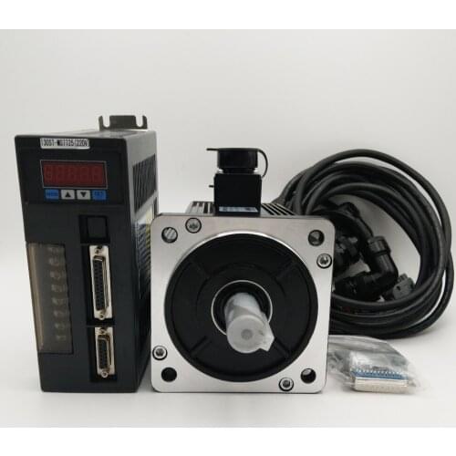 2kw 7.7Nm 220v AC Servo Motor Controller Kit 2500r/min NEMA52 130mm 130ST-M07725 for Food Processing Machine with 2Year Warranty