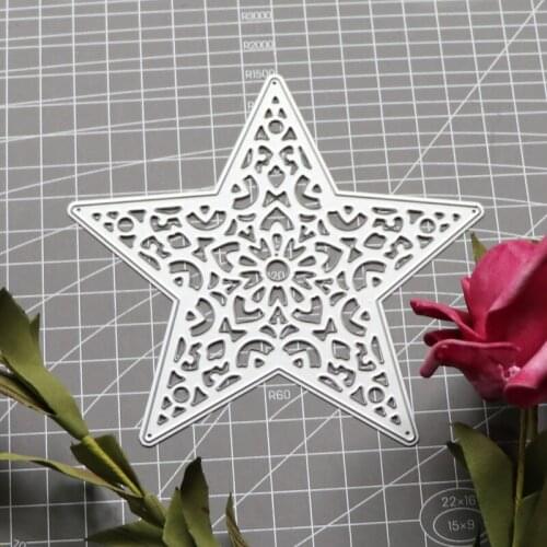Five-pointed Star Flower Metal Steel Cutting Embossing Dies for Scrapbooking Paper Craft Home Decoration Craft New Dies for 2021