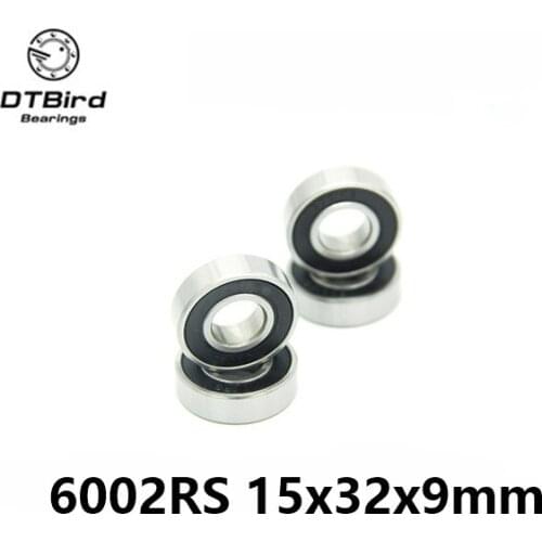 5Pcs 6002-2RS 6002RS 6002rs 6002 rs Deep Groove Ball Bearings 15 x 32 x 9mm Free shipping High Quality