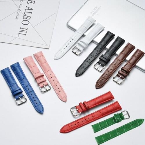 High Quality Animal Skin Genuine Leather Strap 10mm 12mm 14mm 16mm 18mm 20mm 22m 24mm Watch Band Accessories Brown Watchbands