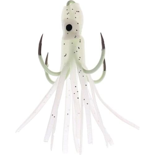 Fishing Lure Glow Night Quadruple Hook Luminous Octopus Artificial Bait Hook