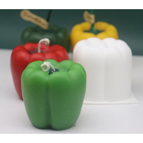 Bell Pepper Persimmon Silicone Candle Mold for DIY Handmade Aromatherapy Candle Ornaments Handicrafts Soap Mousse Mould