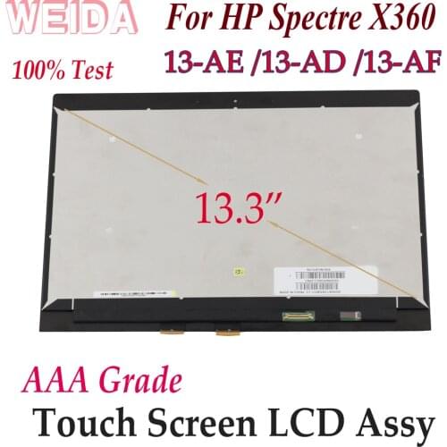 WEIDA LCD Replacement For HP Spectre X360 13-AE 13-AD 13-AF Touch Digitizer LCD Dispaly Assembly 13.3" 13 AE 13 AD AF