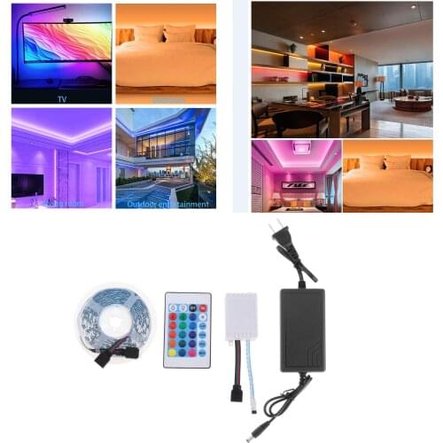 LED Light Strips IR Control Decor BackLight Lamp Night Light Luminous Music Strips Light For Bedroom Living Room TV Party Decor