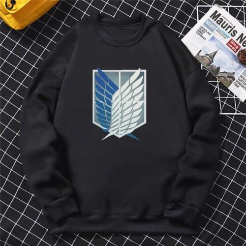 Hot Japanese Anime Wings of Freedom Graphic Men Hoodies Shingeki No Kyojin Harajuku Sweatshirt Fashion Casual Hot Sale Hoody