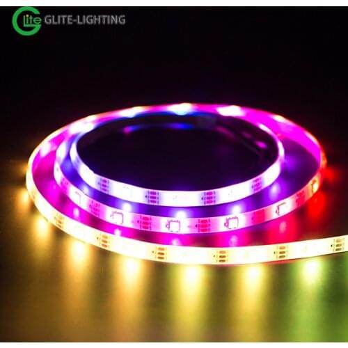 Hight quality Glite WS2812B RGB Led Strip Light Addressable 30 60 144 LEDs Colorful Black White PCB 5V WS2812 LED LIGHT