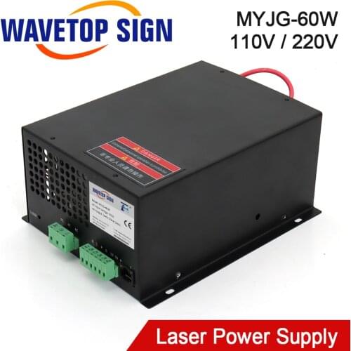 WaveTopSign 60W CO2 Laser Power Supply for CO2 Laser Engraving Cutting Machine MYJG-60W