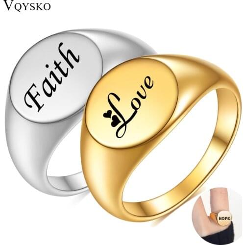 Custom Jewelry Rings Engraved With Your Name Text Signature Handwriting Men Lady Unisex Personality Stainless Steel Gift Ring
