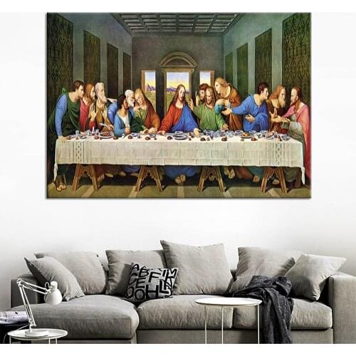 1 Piece Wall Art Canvas Painting Religion Christian The Last Supper Posters and Print Famous Painting Art for Living Room Decor