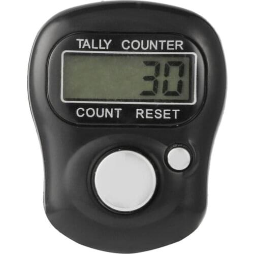 1pcs Portable Electronic Digital Counter Mini LCD Hand Held Finger Ring Tally Counter Stitch Marker Plastic Row Counter