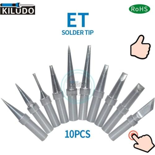 KILUDO 10pcs Solder Iron Tip WESD51 PES51 soldering station Tip for Weller WES51 ETS ETT ETKN ETB ETD ETL ETA ETU ETC ETR