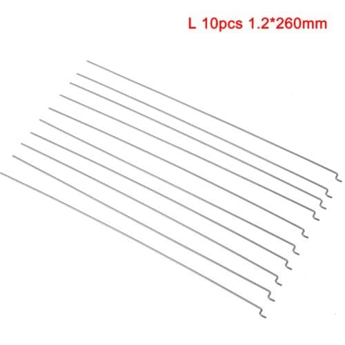 10pcs Z type D1.2mm push rod steel wire push pull rod pushrod for rc aircraft airplane pull push connecting rod New
