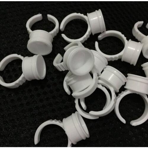 100pcs Disposable Permanent Makeup Ring No Divider Medium Size Tattoo Ink Eyebrow Lip Tattoo Pigments Holder Rings Container/Cup