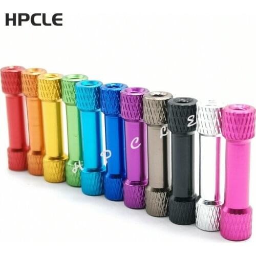 10pcs M3*15/20/25/30/35/37/40mm red Knurled Aluminum Standoff Spacers OD=6mm Multicolor aluminum Rods for RC Parts