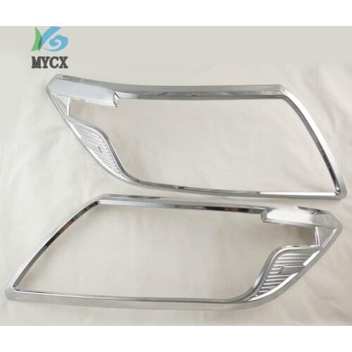 2014-2019 ABS Chrome For Nissan Navara 2017 Np300 Accessories Head Light Trim For Nissan Navara Frontier 2019 Car Styling