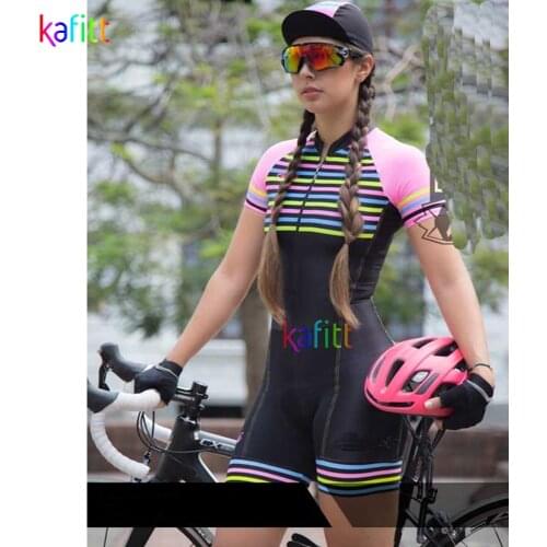 2021Kafitt Short Cycling Jersey Triathlon Skinsuit Sets Go Pro Maillot Ropa Ciclismo MTB Bicycle Shirt Mujer Bike Jumpsuit Kits