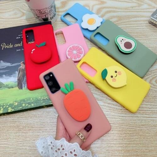 3D Cute Cartoon Soft phone case for Samsung S20 FE 5G M51 M31S Silicone TPU stand Holder phone cover for samsung m51 m31s a42