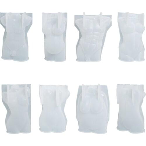 3D Body Shape Candle Epoxy Resin Mold Female Male Body Model Ornaments Silicone Mould DIY Crafts Jewelry Home Decorations Aromat