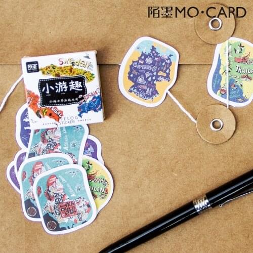45 Pcs/pack Travel In Eropean Decorative Sticker Set Diary Album Label Stickers DIY Stationery Stickers Gift