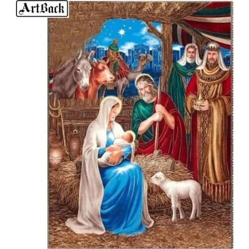 5d diamond painting religious figure virgin lamb full square drill diamond mosaic 3d full round diamond embroidery sticker