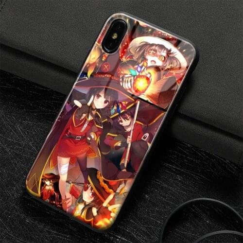 Megumin KonoSuba issekai majin fire anime Phone case For iPhone SE 6s 7 8 X Xr Xs 11 Pro Max Samsung S Note 10 20 Plus ultra