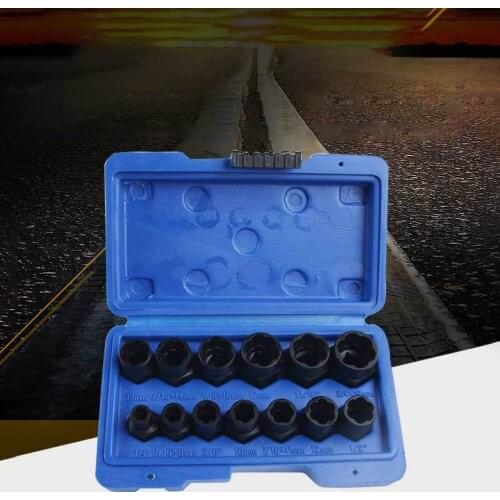 13PC Nut Extractors Damaged Bolts Nuts Screws Remover Extractor Multifunction Removal Tools Set Broken Bolt Removal Kit