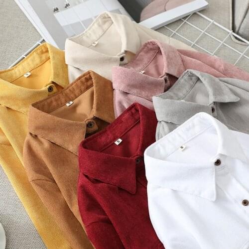 Женские вельветовые рубашки EKUWA China At AliExpress