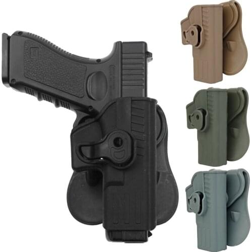 IMI - Polymer Roto Holster for Glock 17/22/28/31- Right Handed Gen 4 Compatible (Black) for Hunting Paintball