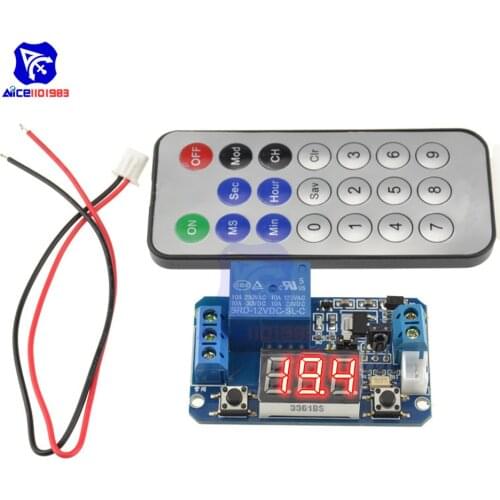 Infrared Remote Control DC 5V/DC 12V 3 Bit LED Tube Display Timer Delay Switch Relay Module for Arduino