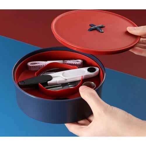 Kitting Needles Box Button Shape Box Exquisite Lightweight Portable Handmade Sewing Needle Kitting Tool Storage Case for Home