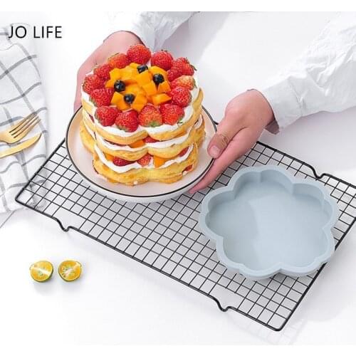 JO LIFE Silicone Baking Pan Rainbow Cake Mold 6inch Butterfuly Cartoon Cake Decoration Flower Bunny Tool Bakeware