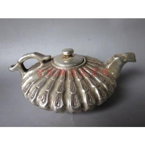 Collectable MingDynasty Silver teapot\Flagon, Doliolina,Decoration,free shipping