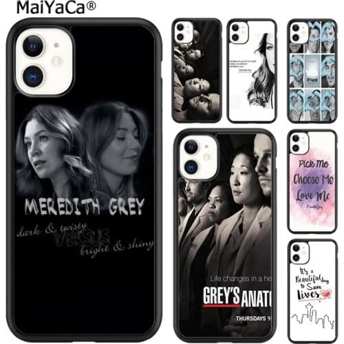 MaiYaCa greys anatomy Painted Phone Case Cover For iPhone 5s SE 6s 7 8 plus X XR XS 11 12 pro max Samsung Galaxy S8 S9 S10 shell
