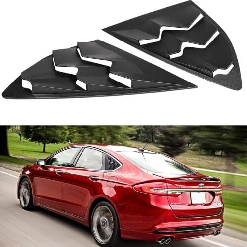 Chuang Qian Matte Black Side Window Scoop Louvers ABS Window Visor Cover Sun Rain Shade Vent for 2013-2020 Ford Fusion