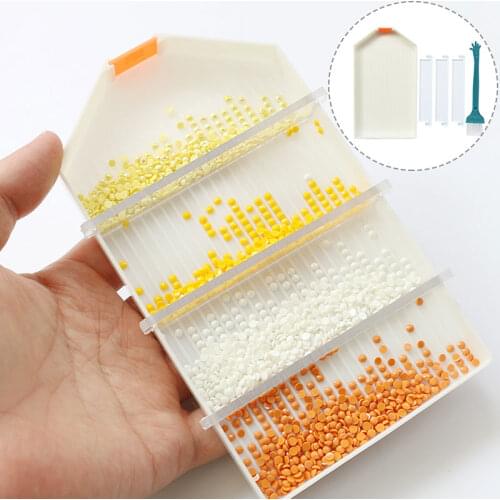 1Pcs Square Point Drill Diamond Painting Tray Plate Embroidery Tool Diamond Embroidery Accessories Cross Stitch Painting Tool