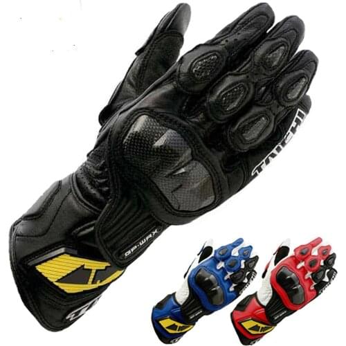 Racing Gloves Anti Fall Hard Shell Leather Guantes Protective Breathable off-road Carbon Fiber Fashion Motorcycle Gloves