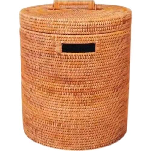 Rattan woven dirty clothes storage basket for household woven basket ins wind dirty clothes basket laundry basket