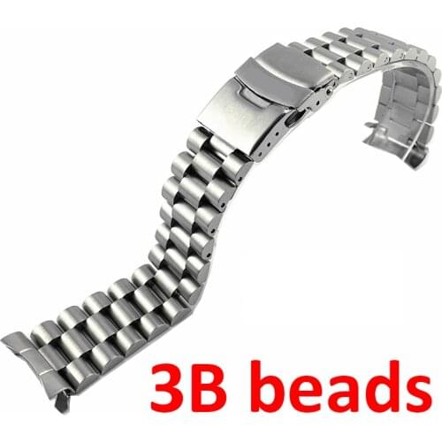 3 beadWatch Accessories Band For Seiko Abalone SRP773 SRP777 SRPA21 Watch Bracelet Chain 22mm Solid Stainless Arc Watch Strap