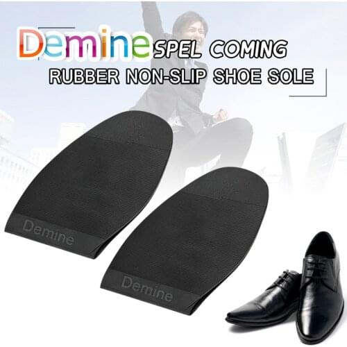 Demine Rubber Outsoles Repair for Men Leather Shoes Soles Non-slip Glue Stick Ground Grip Forefoot Pads Replacement Cushion Sole