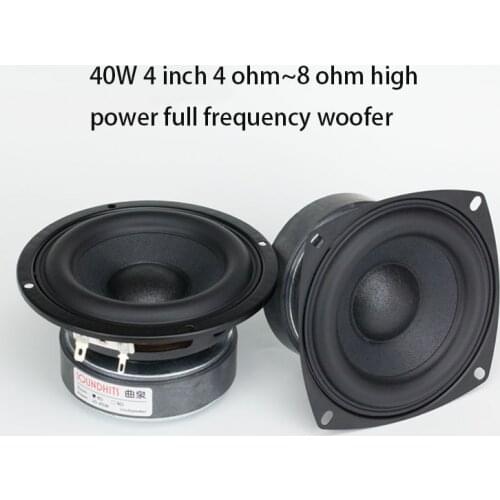 40W 4 Inch Subwoofer Speaker 4ohm~8ohm Bass Speaker SL-104S Diy Super Subwoofer High Power Fever Woofer Speaker Low Frequency